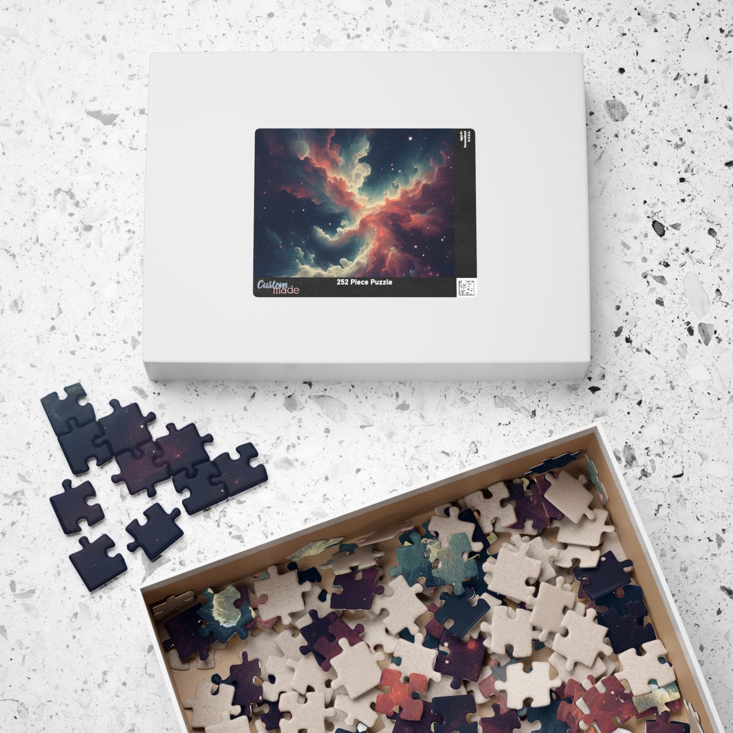 Detailed Minimalist Abstract Nebula Puzzle Awesome Gift for Space Lovers (110, 252, 520, 1014-piece)