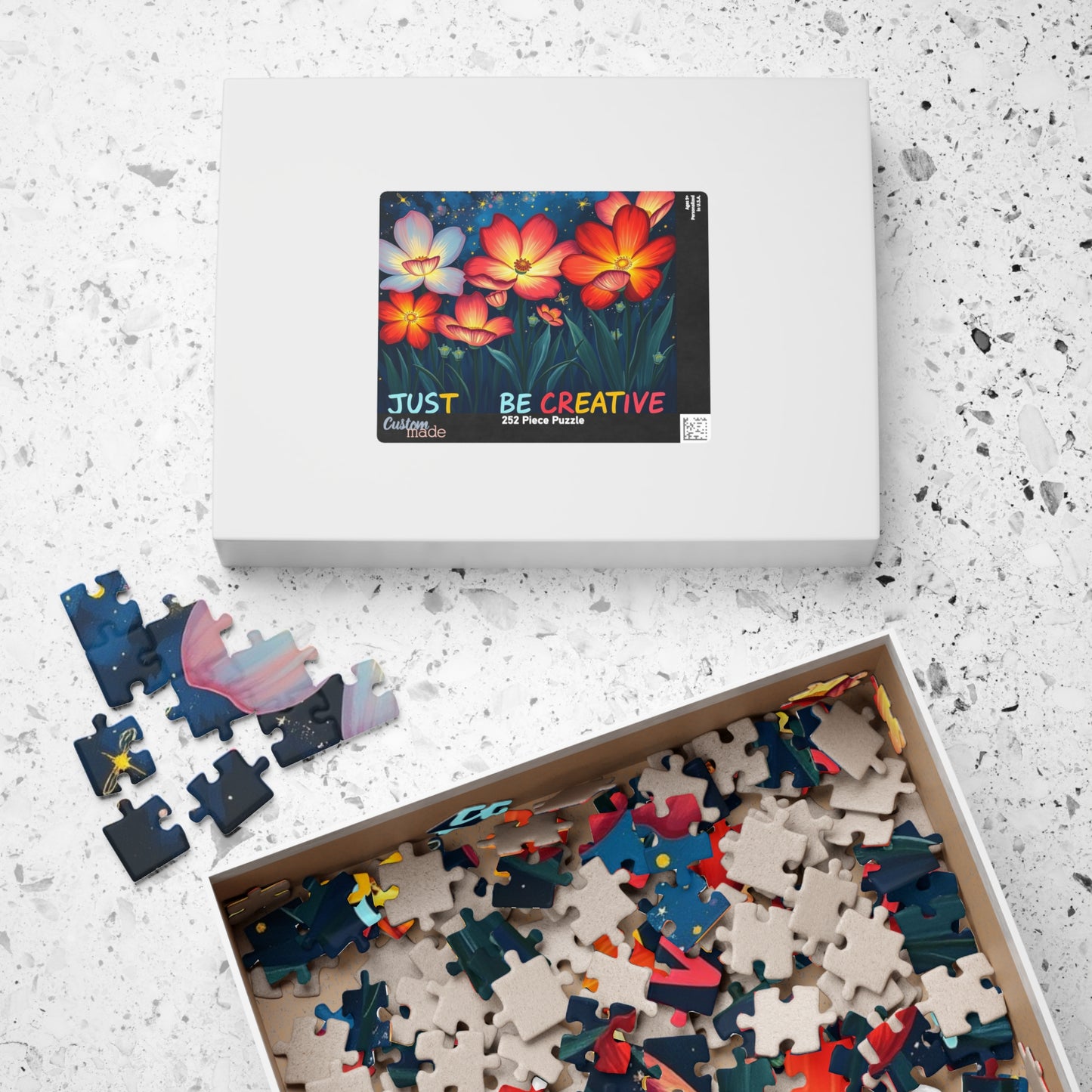 Puzzle, Surreal Impressionist Van Gogh Inspired Flowers, Jigsaw, Art Puzzle, Mindfulness Activity, Home Decor, Gift for Art Lover, Challenge