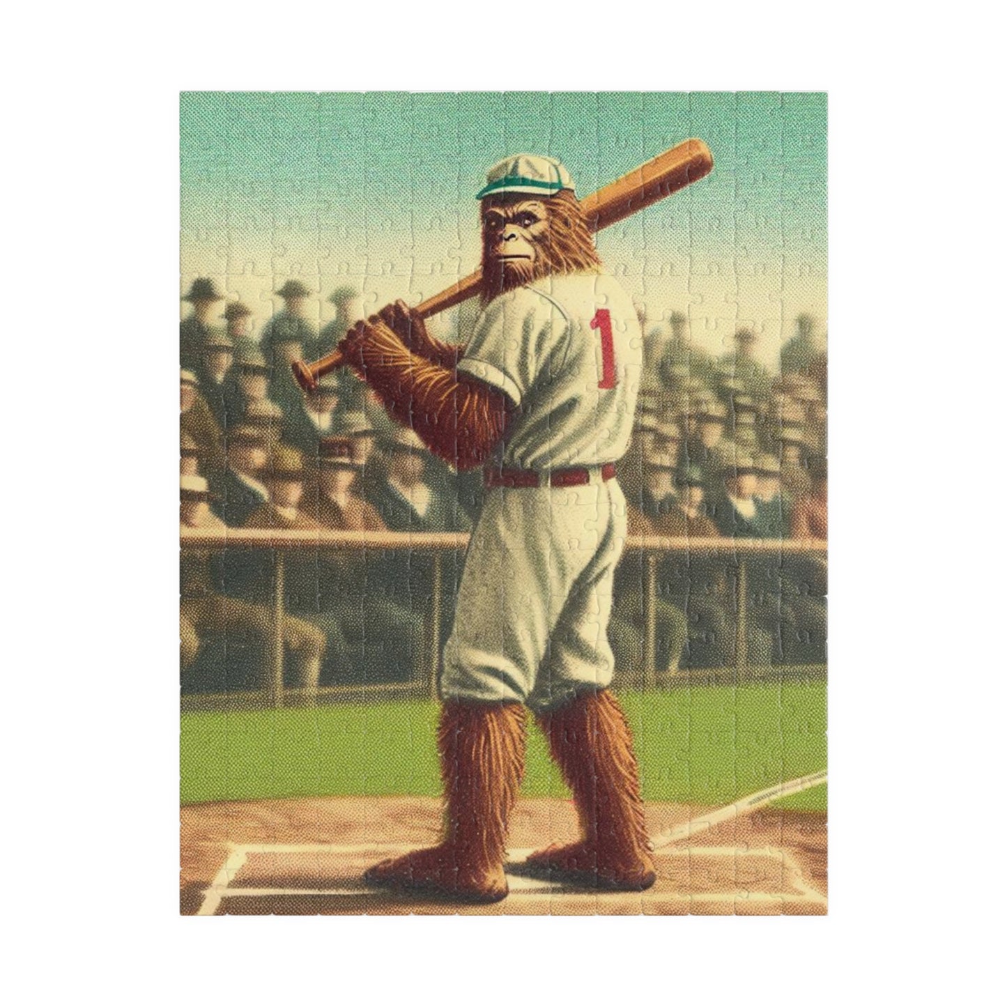 Bigfoot Playing Baseball Puzzle