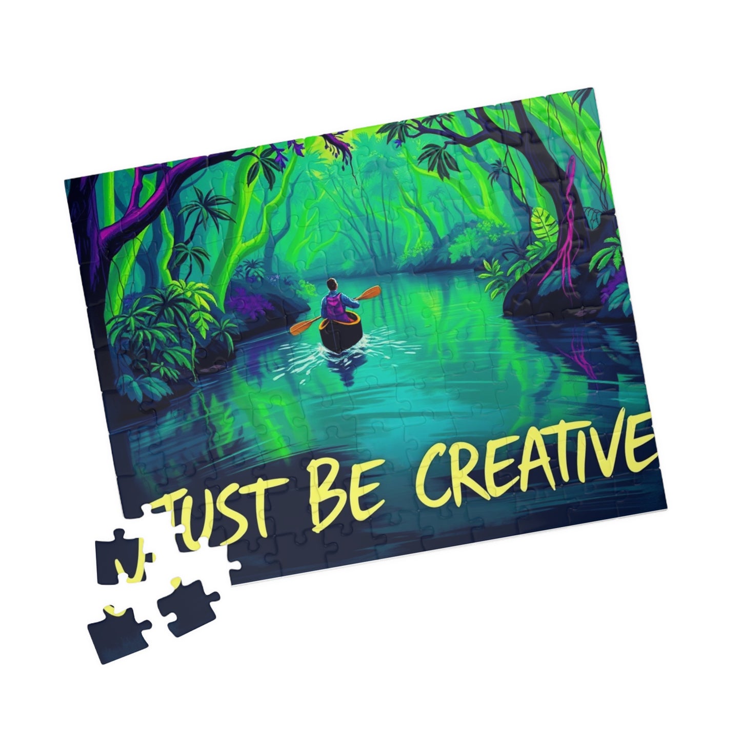 Jigsaw Puzzle, Van Gogh Inspired Impressionist Jungle Exploration Puzzle, 252-Piece, Artistic Educational Game, Mindful Indoor Activity,