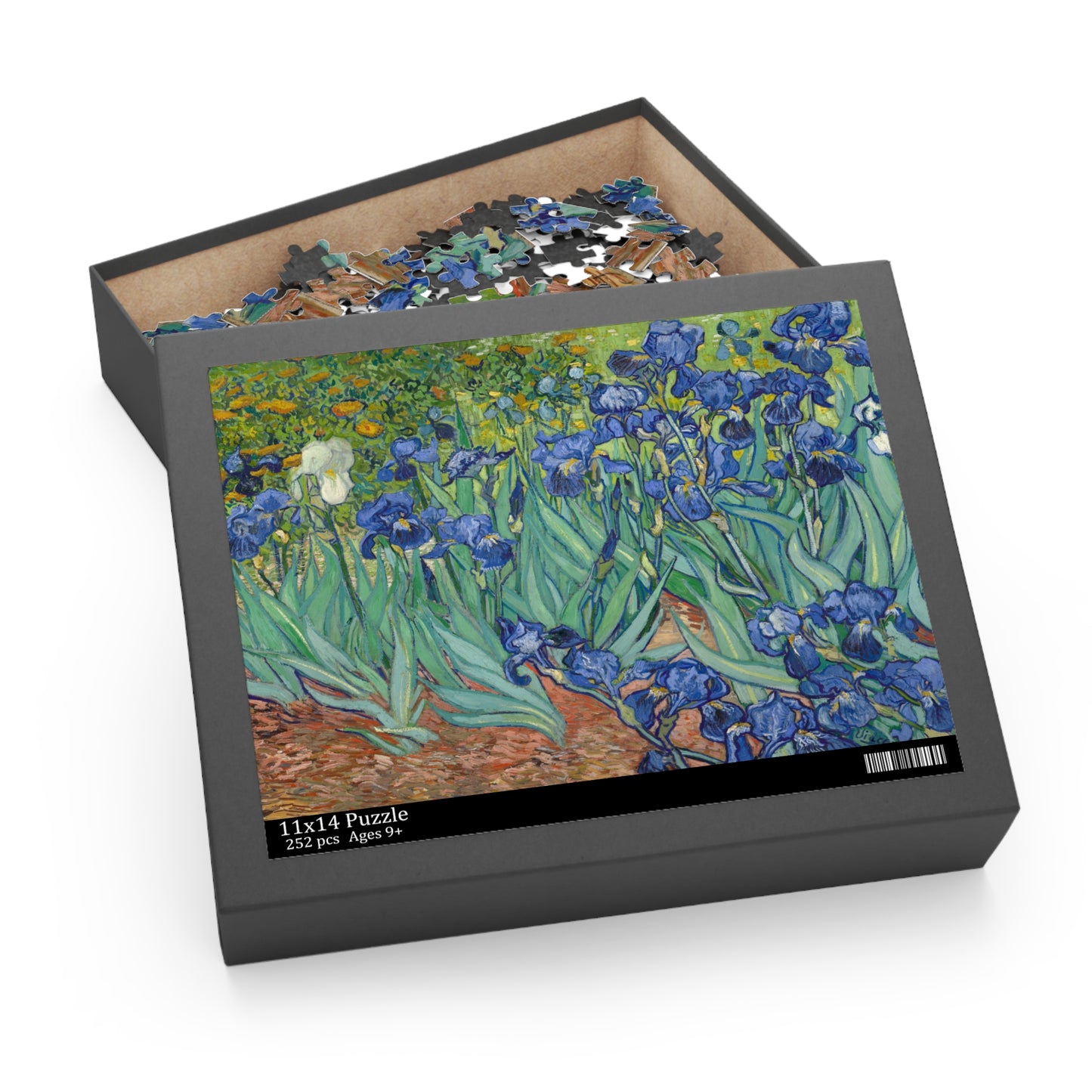 Puzzle, Van Gogh Irises Jigsaw, 120 252 500-Piece, Art Lover Gift, Relaxing Activity, Mindfulness Game, Indoor Entertainment