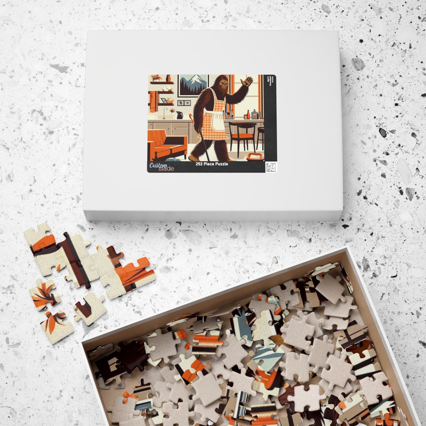 Funny Bigfoot Puzzle, Cryptid Jigsaw, Educational Brainteaser, Made to order