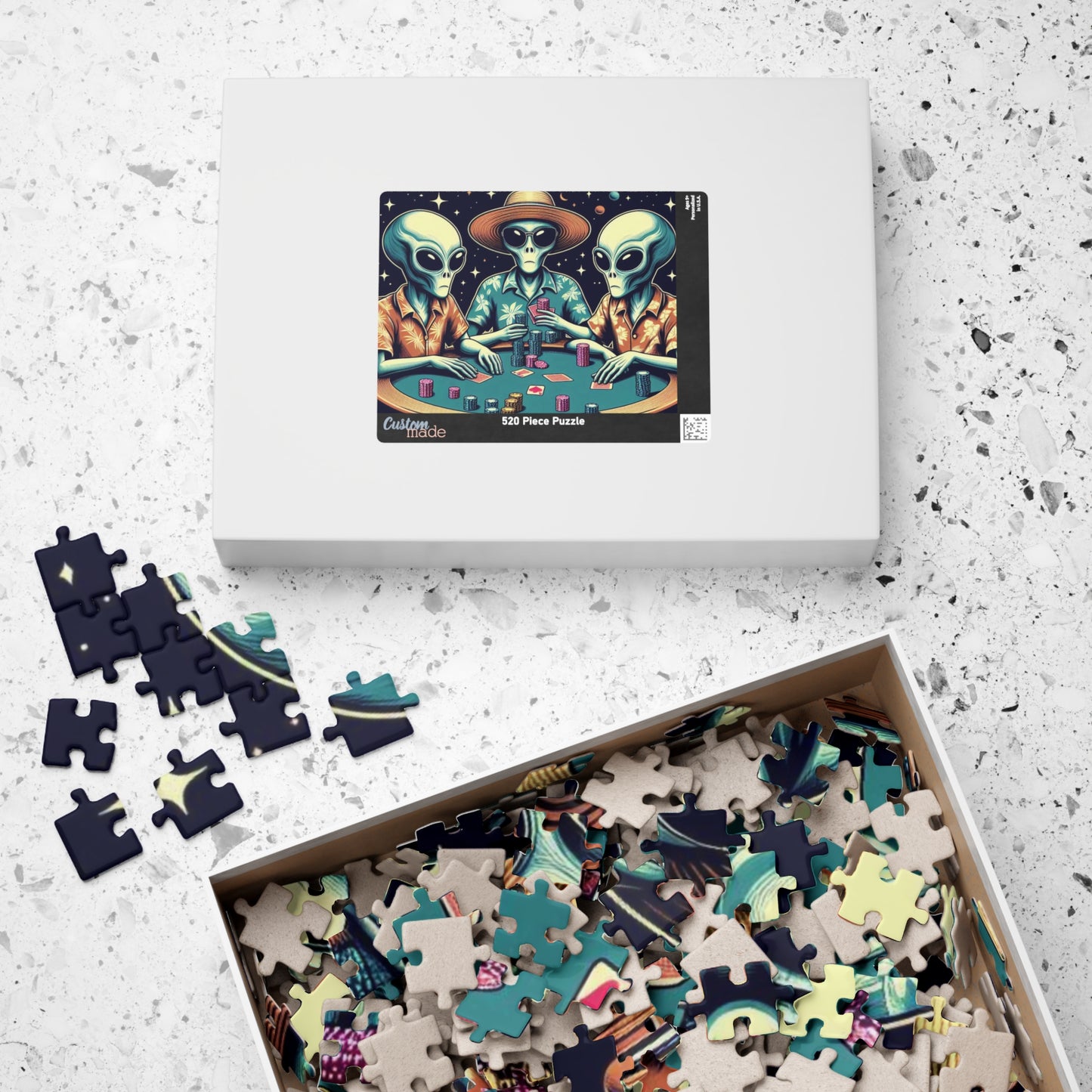 Aliens Playing Poker Made-to-order puzzle