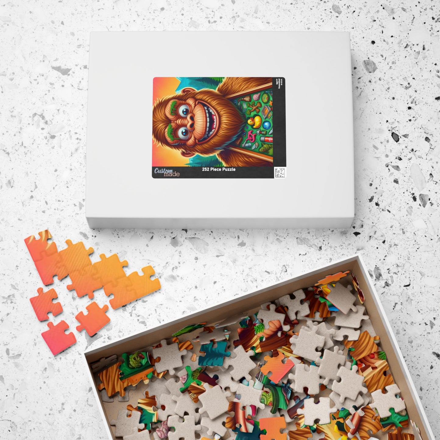 Puzzle, Big Foot Operation Style Brain Teaser Educational Toy Board Game, 110 252 520 1014-Piece, Fun Family Activity, Jigsaw Puzzle,