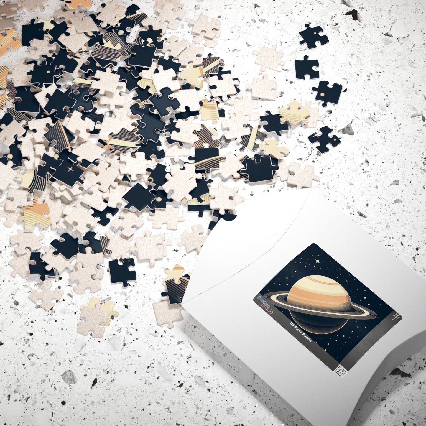 Space Puzzle - Saturn Design, Galactic Jigsaw for Astronomy Lovers, 520-Piece, Cosmic Brain Teaser, Celestial Gift, Universe Game