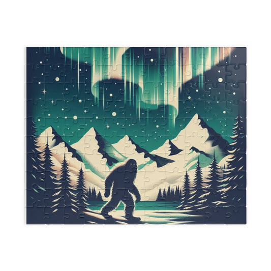 Jigsaw Puzzle Cryptid Northern Lights Yeti