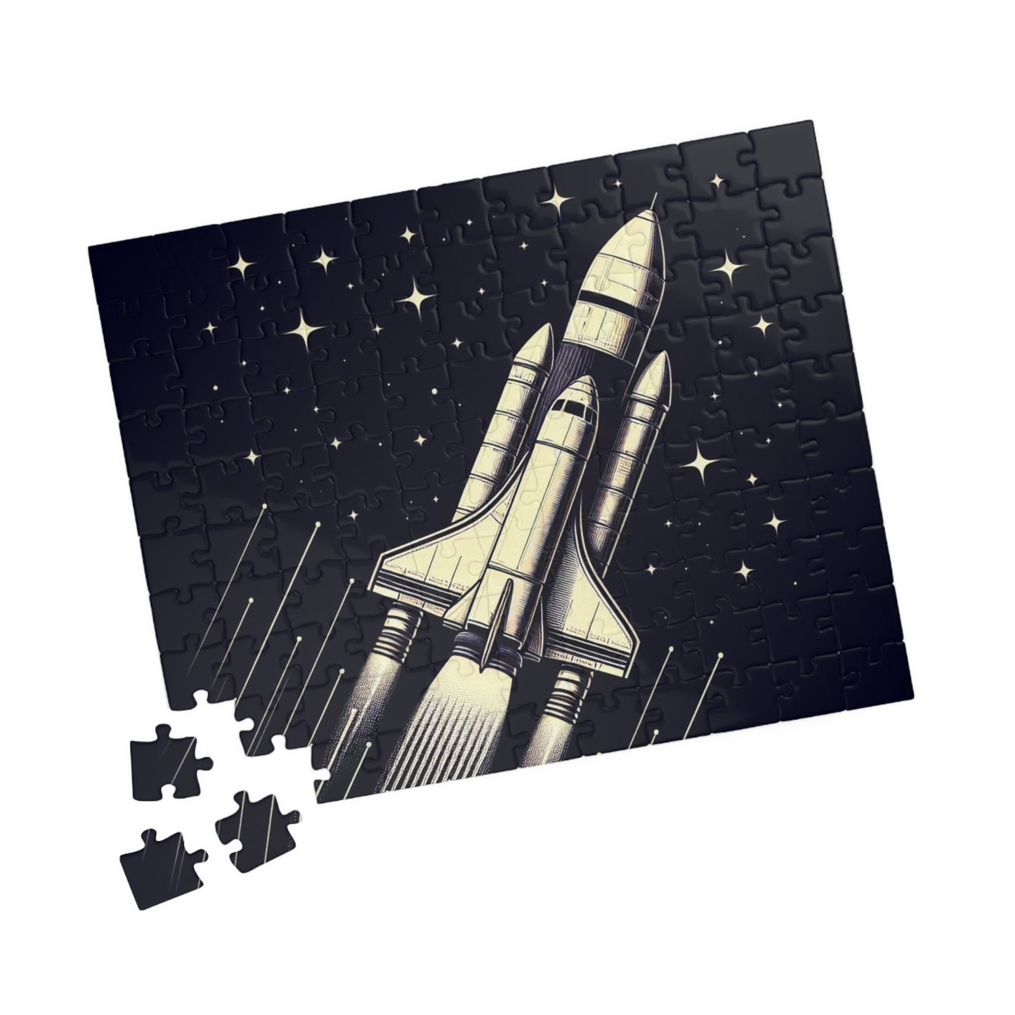 Jigsaw Puzzle, Rocket Ship Space Puzzle for Adults and Kids, 520 Pieces Educational Toy Gift, Outer Space Theme, Astronaut Art Activity,