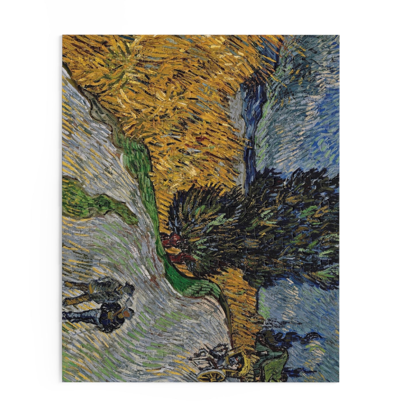 Jigsaw Puzzle, Road with Cypress Puzzle by Van Gogh, 120-Piece, 252-Piece, 500-Piece, Art Puzzle, Challenge, Relaxation Activity,