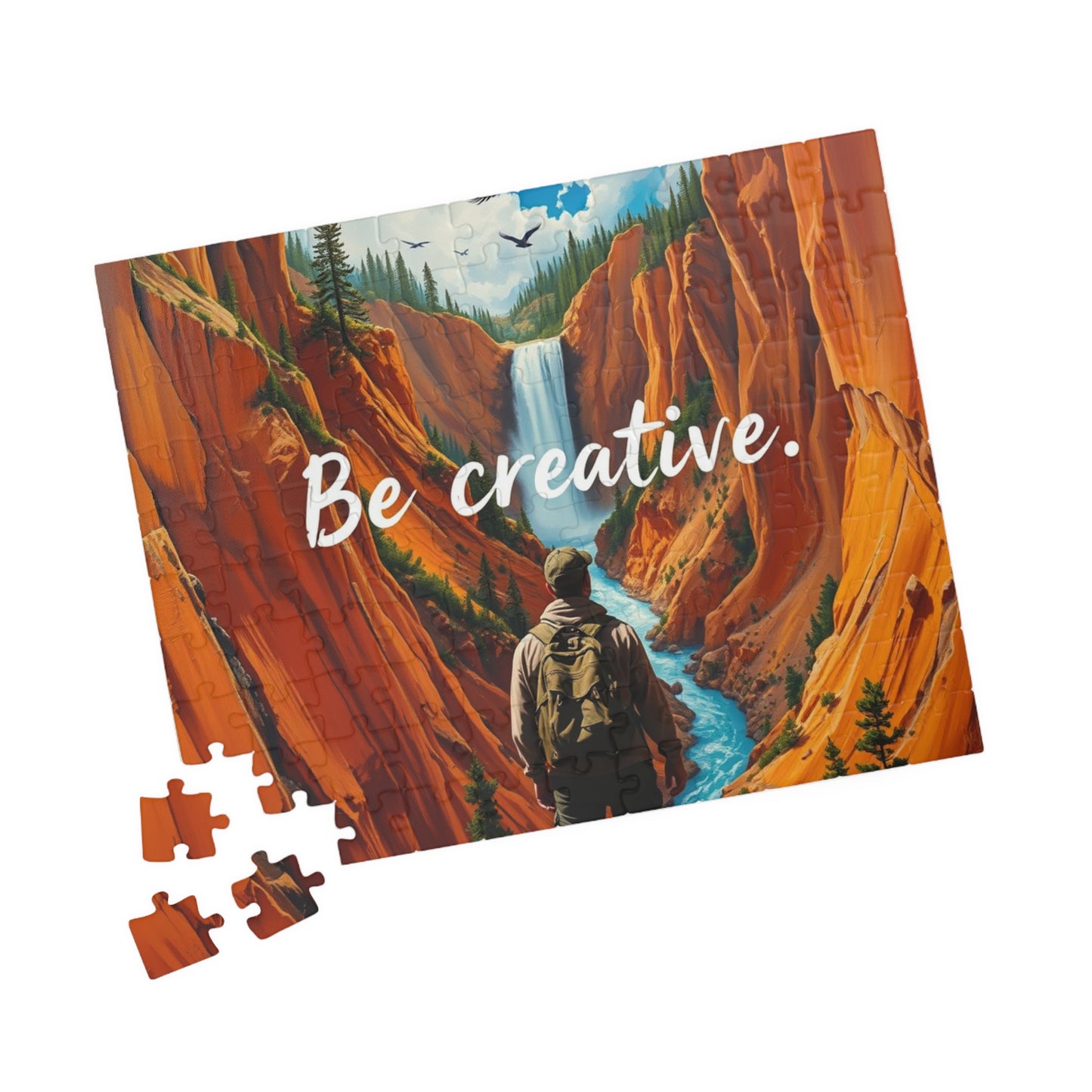 Grand Canyon of Yellowstone Inspired Impressionist Puzzle