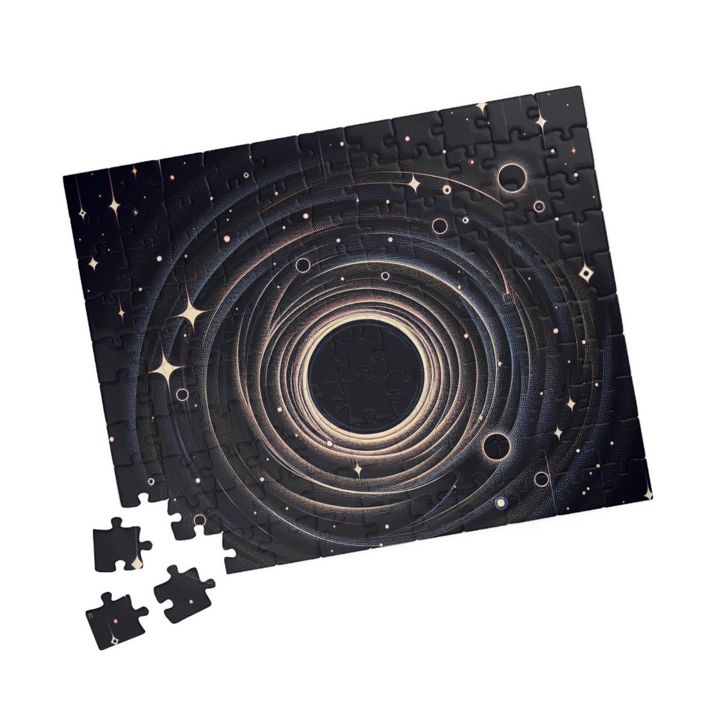 Puzzle, Space Black Hole Jigsaw, NASA Enthusiast Gift, Astronomy Lover Game, Detailed Minimalist Design, 110 252 520 1014-Piece