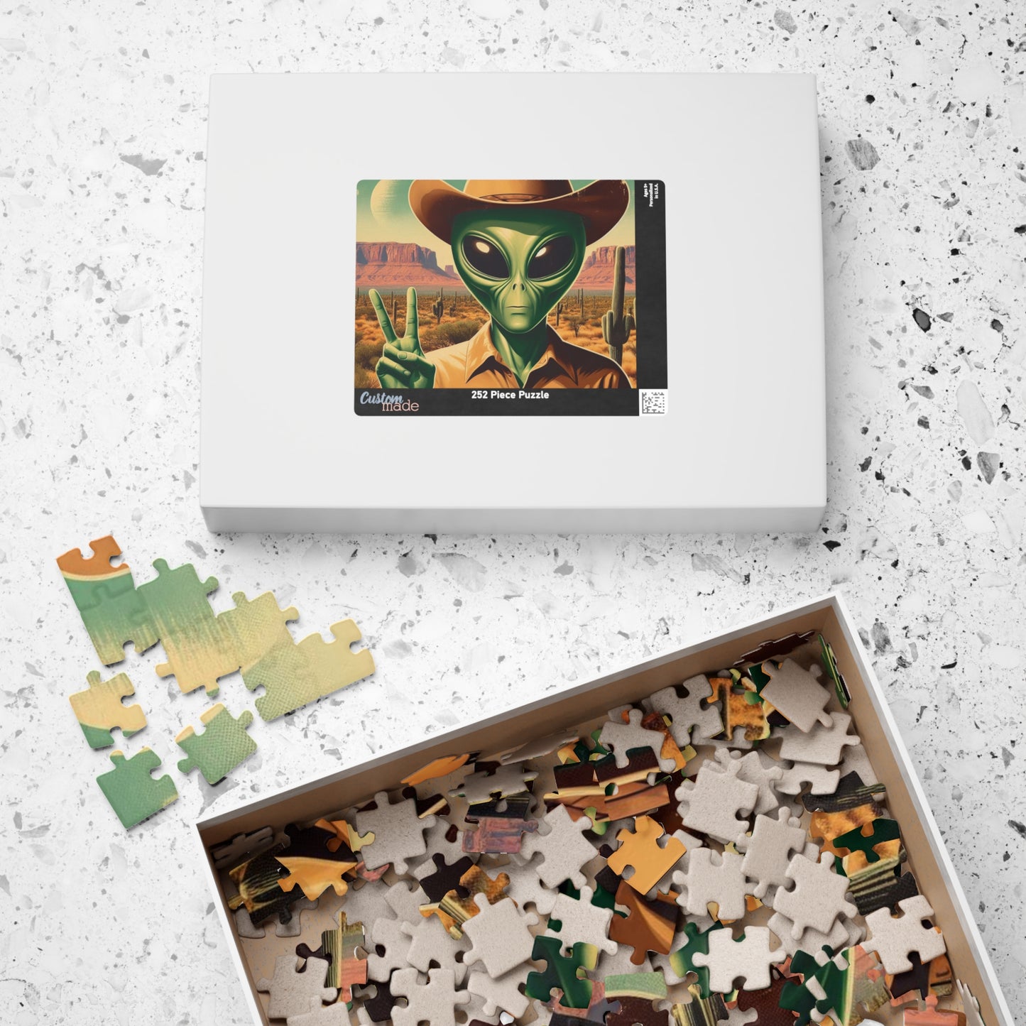 Cryptic Alien Puzzle Jigsaw - Unique Brain Teaser, Made to Order, 110-1014 Pieces, Fun Game Night Activity, Educational Toy