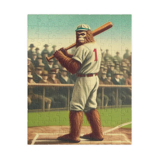 Bigfoot Playing Baseball Puzzle