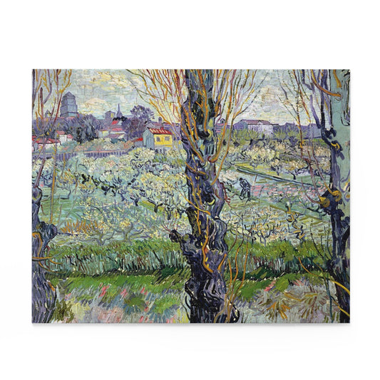 Puzzle, Van Gogh Flowering Orchard, 252-Piece Jigsaw, Art Lover Gift, Relaxation Activity, Home Decor