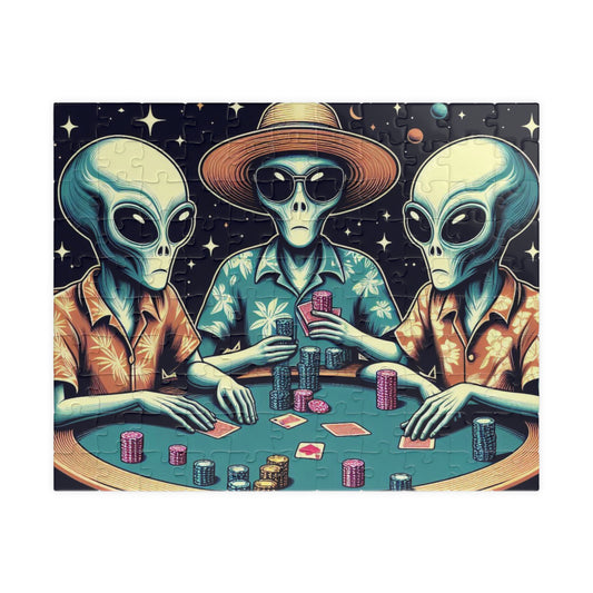 Aliens Playing Poker Made-to-order puzzle