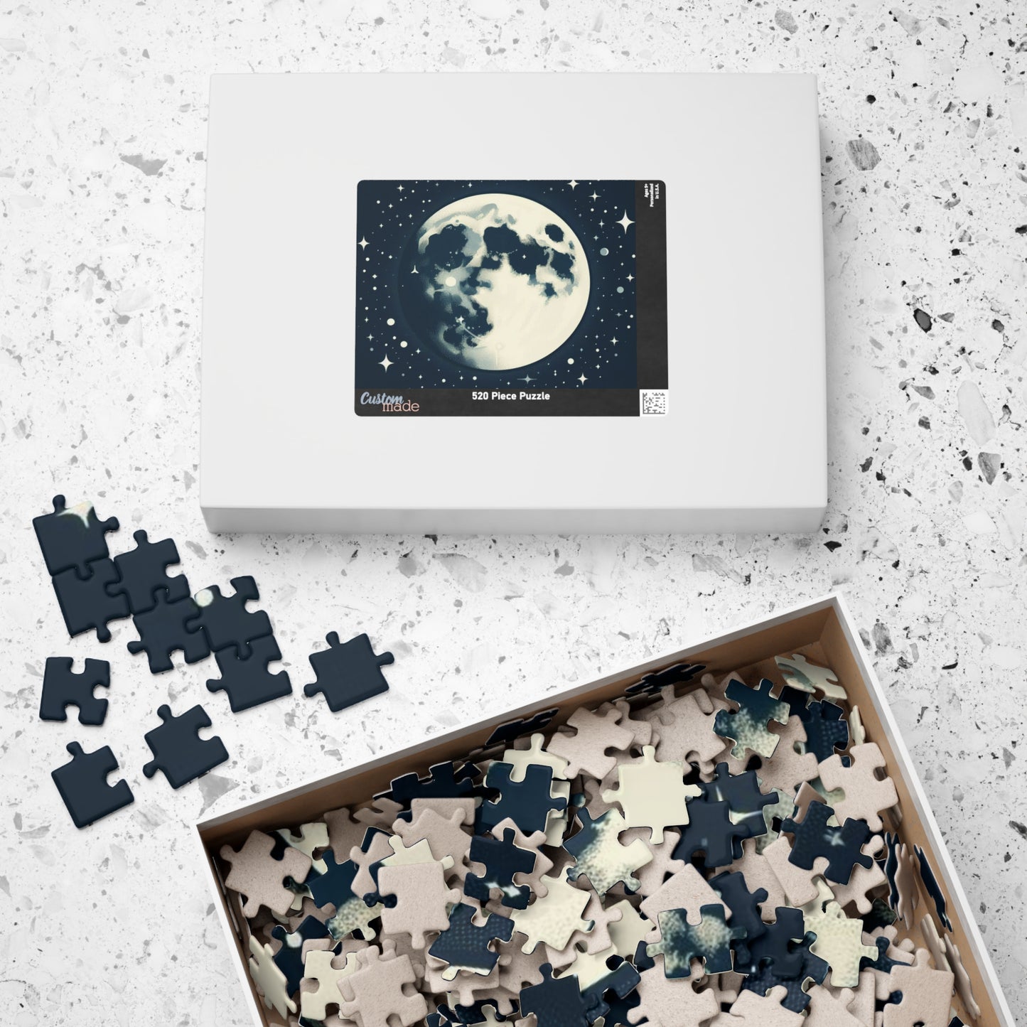 Space Moon Puzzle - Celestial Jigsaw for Astronomy Enthusiasts, Lunar Lovers, Relaxing Activity, Mindful Hobby, Outer Space Gift, Astronomy