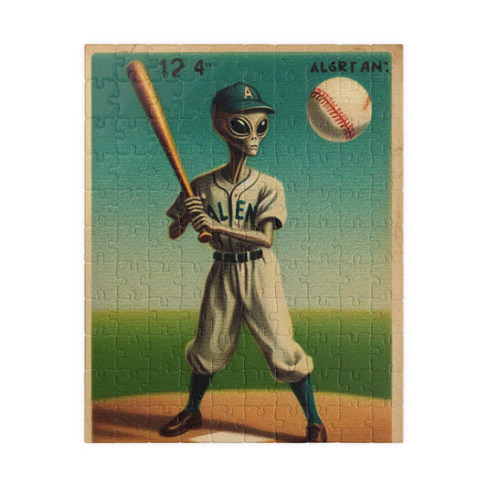 Alien Playing Baseball Puzzle