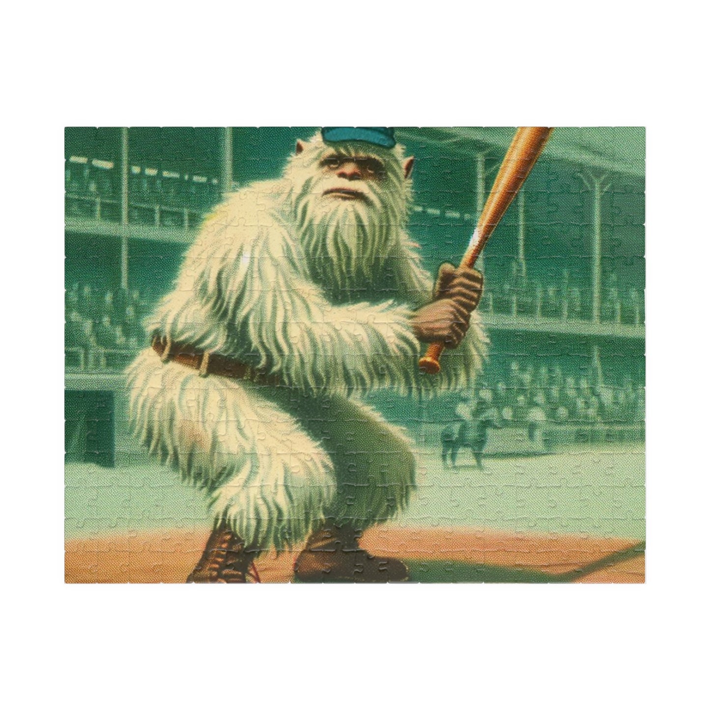 Puzzle, Yeti Baseball Vintage Card Design Brain Teaser, Educational Toy, 110 252 520 1014 Pieces