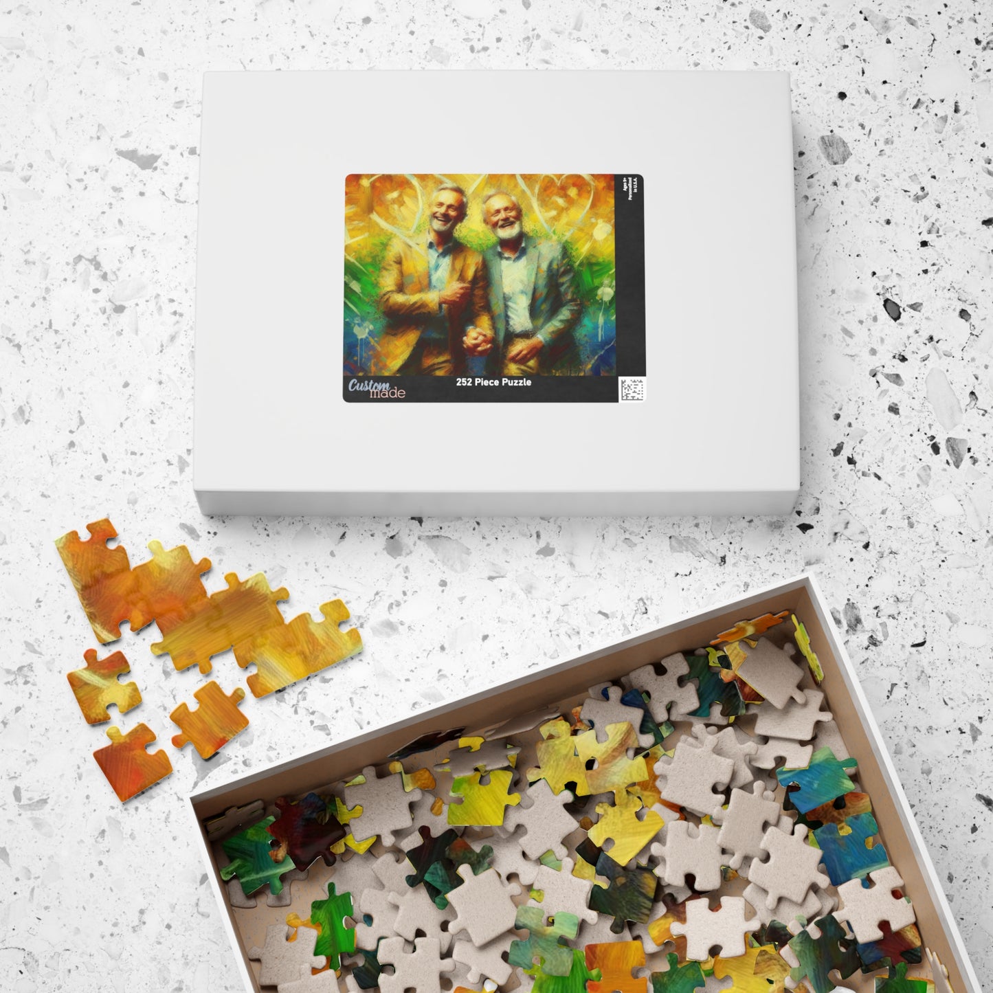 Puzzle, LGBTQ Gay Pride Jigsaw Game, Queer Rainbow Art, 110 252 520 1014 Piece Set, DIY Home Decor, Gift for Pride Parade, LGBTQ Supporter,