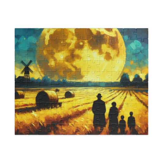 Super Moon Puzzle, Impressionist Design, Van-Gogh Inspired, Original Design Brainteaser, Jigsaw,