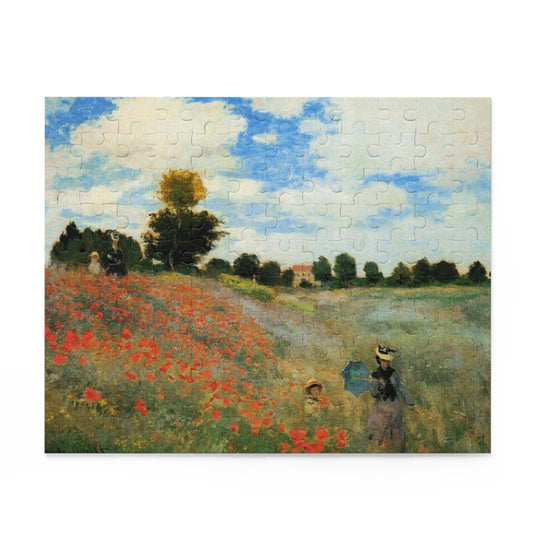 Jigsaw Puzzle, Monet Poppy Field Puzzles, 120 252 500-Piece, Art Lover Gift, Hobby, Relaxation, Brain Teaser, Family Activity