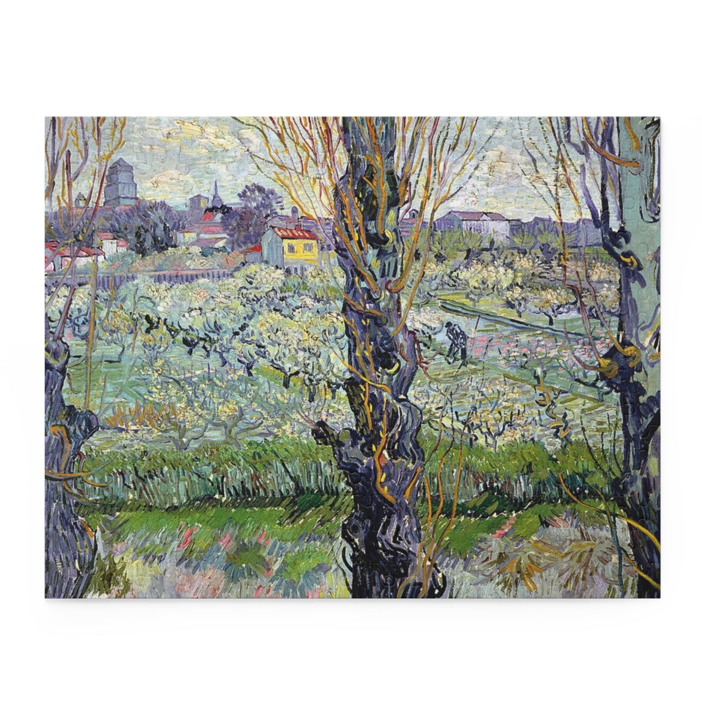 Puzzle, Van Gogh Flowering Orchard, 252-Piece Jigsaw, Art Lover Gift, Relaxation Activity, Home Decor