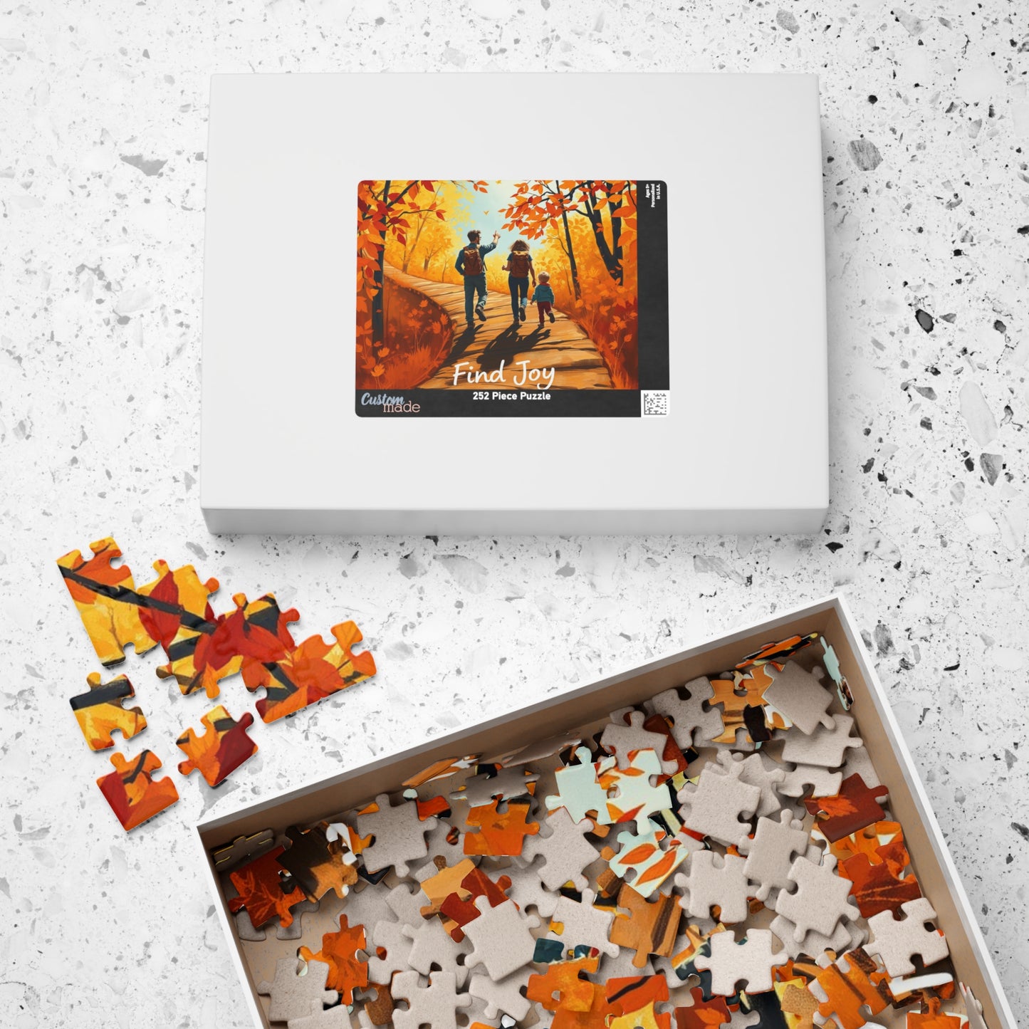 Jigsaw Puzzle, Impressionist van Gogh Inspired, Brain Teaser, Great Gift, Family Fun, Fall Design, Made to Order