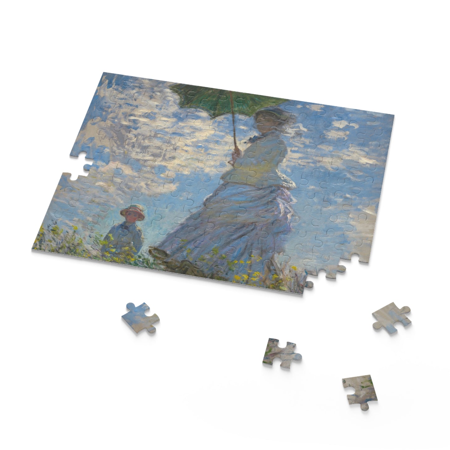 Jigsaw Puzzle, Monet Woman With Parisol Puzzle - 120, 252, 500-Piece, Art Puzzle, Brain Teaser, Relaxing Activity, Gift for Art Lovers, Home