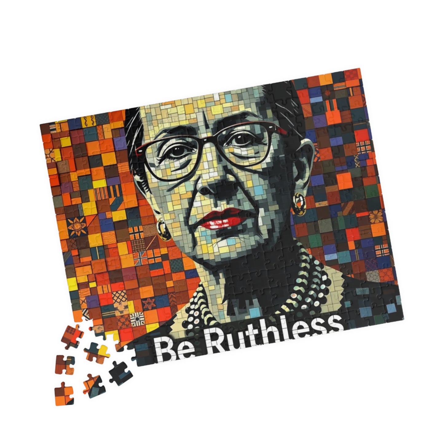 Jigsaw Puzzle, Feminist Ruth Bader Ginsberg Puzzle - 110, 252, 520, 1014-Piece, RBG, Women Empowerment, Female Justice, Gender Equality,