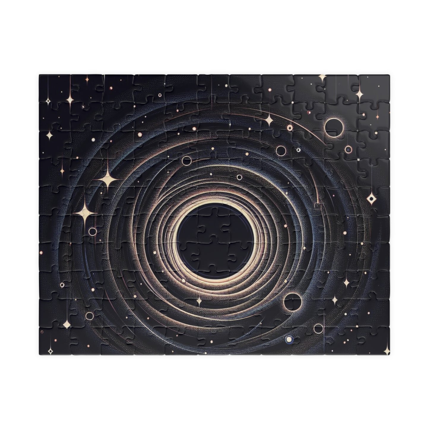 Puzzle, Space Black Hole Jigsaw, NASA Enthusiast Gift, Astronomy Lover Game, Detailed Minimalist Design, 110 252 520 1014-Piece