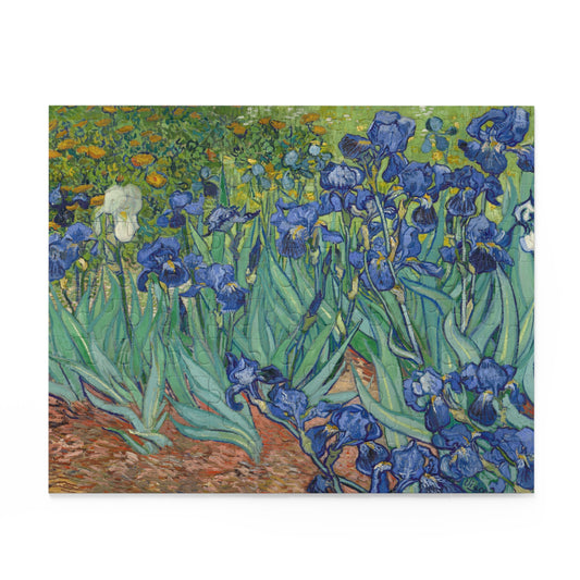 Puzzle, Van Gogh Irises Jigsaw, 120 252 500-Piece, Art Lover Gift, Relaxing Activity, Mindfulness Game, Indoor Entertainment