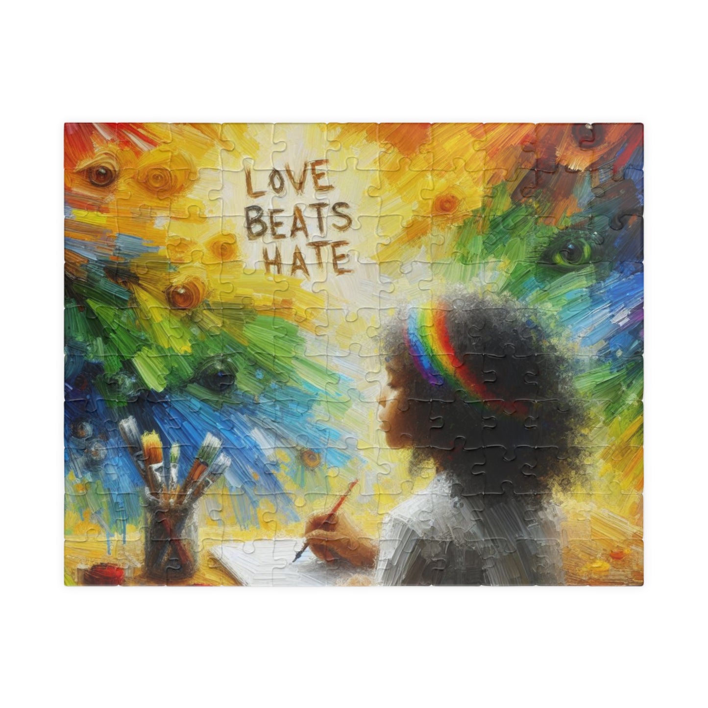 Feminist Equality Puzzle: Love Beats Hate