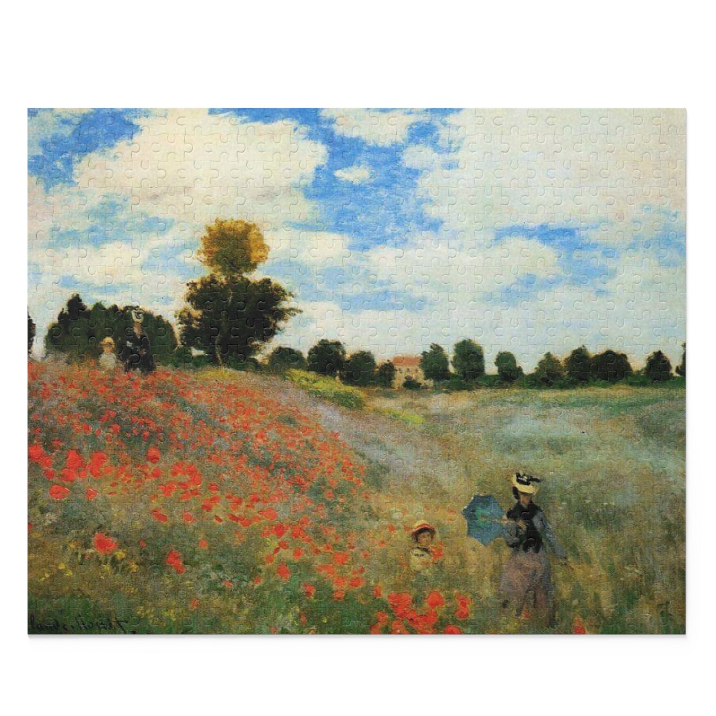 Jigsaw Puzzle, Monet Poppy Field Puzzles, 120 252 500-Piece, Art Lover Gift, Hobby, Relaxation, Brain Teaser, Family Activity