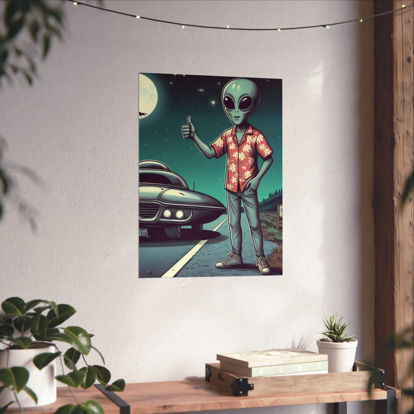 Alien Poster, Original Art Work, Custom Design, Made to Order, Custom Print,