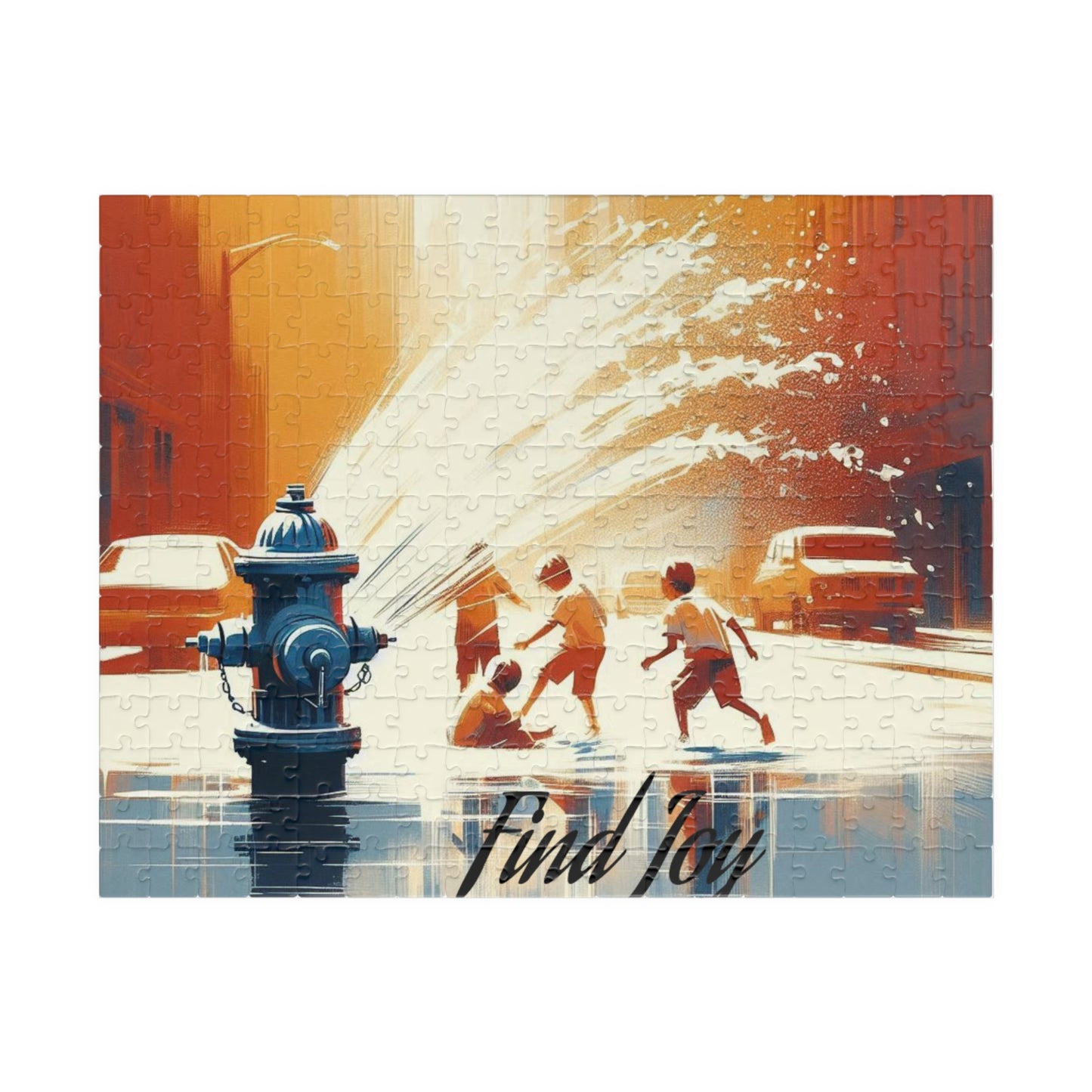 Detailed Minamlist Impressionism Puzzle Fire Hydrant