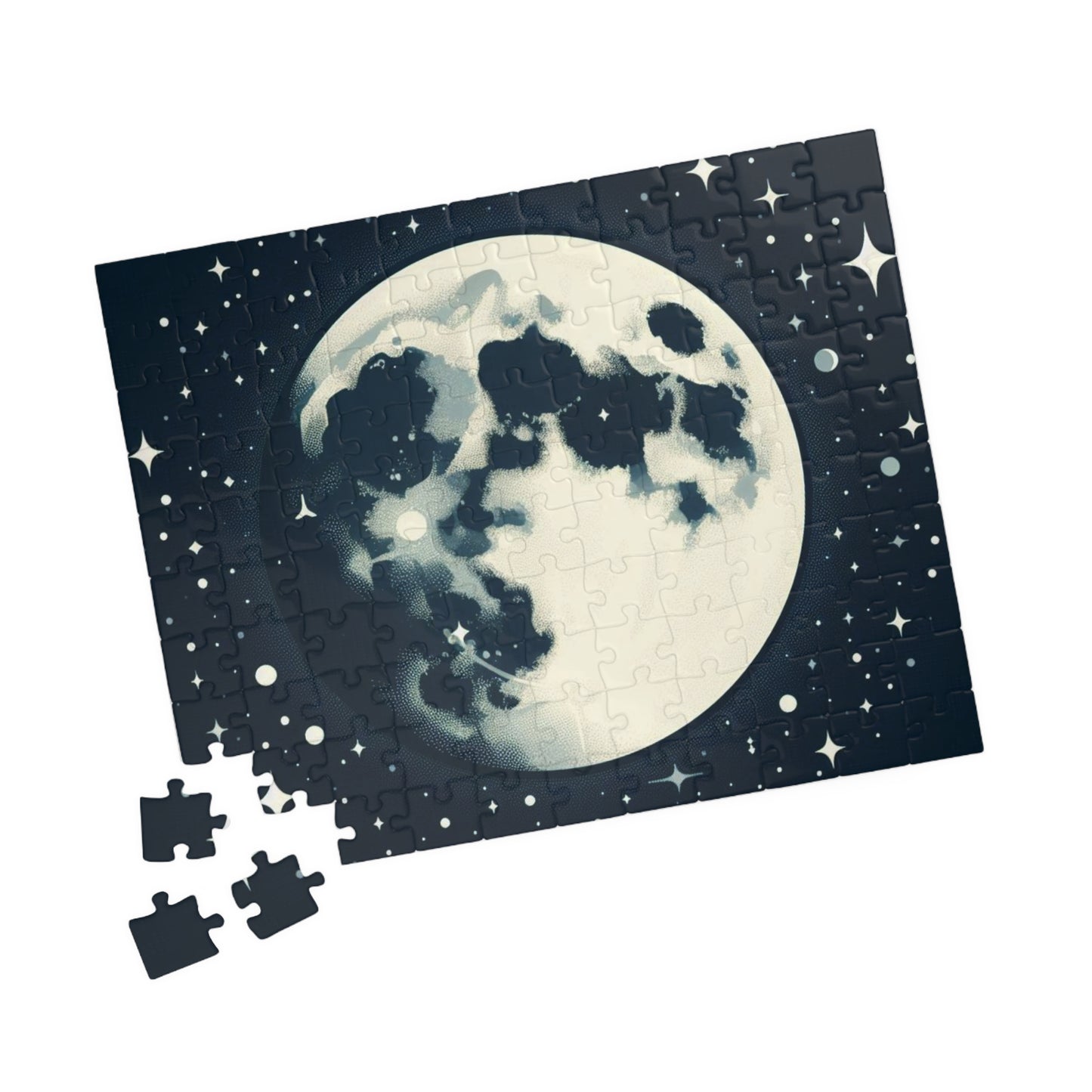 Space Moon Puzzle - Celestial Jigsaw for Astronomy Enthusiasts, Lunar Lovers, Relaxing Activity, Mindful Hobby, Outer Space Gift, Astronomy