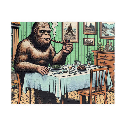 Bigfoot Puzzle, Humerous design, cryptid art, brain teaser