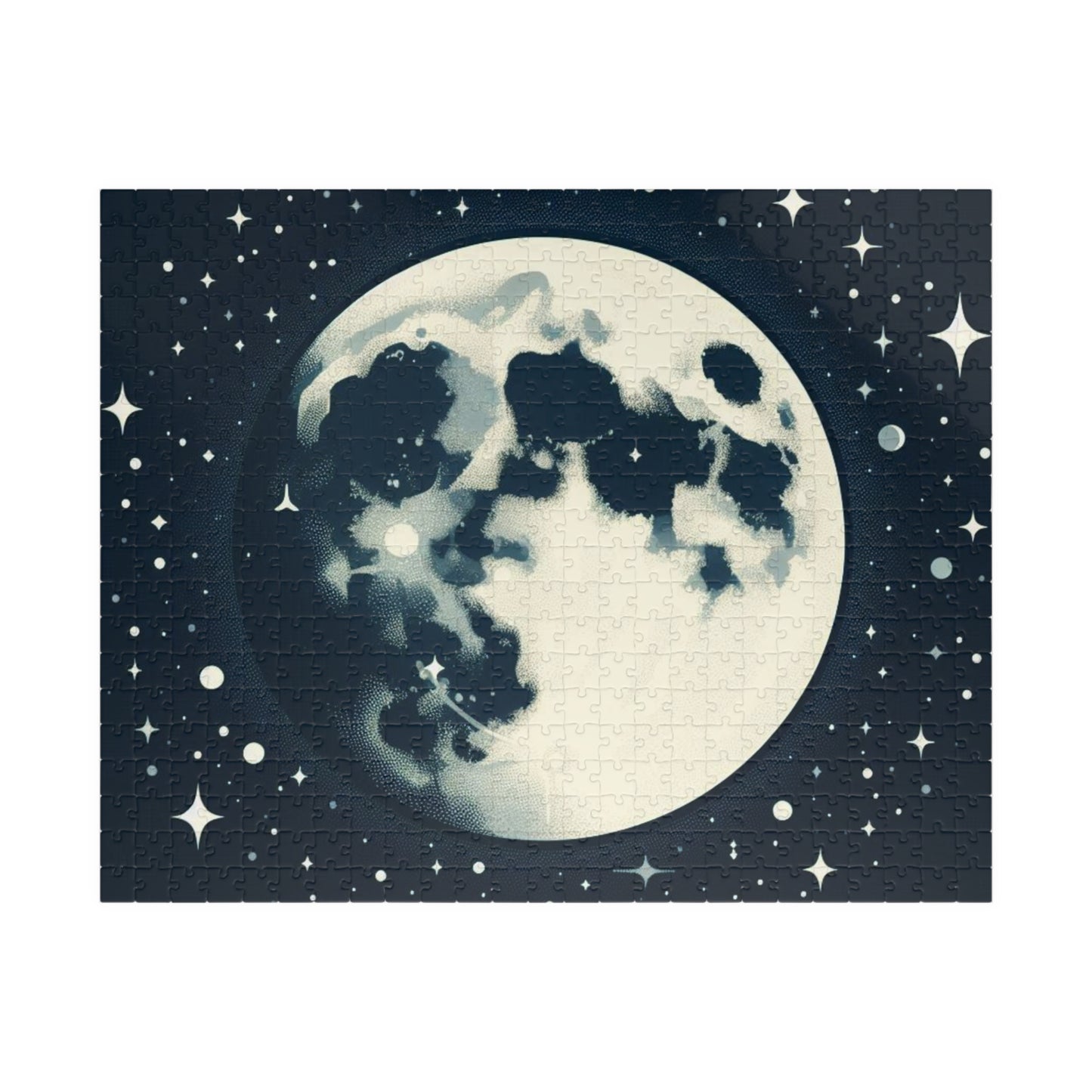 Space Moon Puzzle - Celestial Jigsaw for Astronomy Enthusiasts, Lunar Lovers, Relaxing Activity, Mindful Hobby, Outer Space Gift, Astronomy