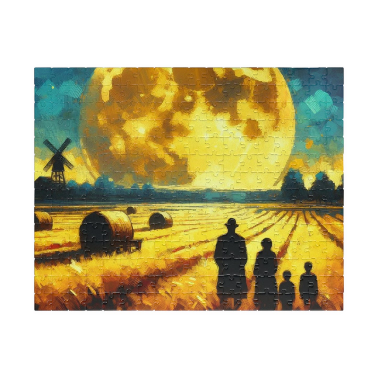 Super Moon Puzzle, Impressionist Design, Van-Gogh Inspired, Original Design Brainteaser, Jigsaw,