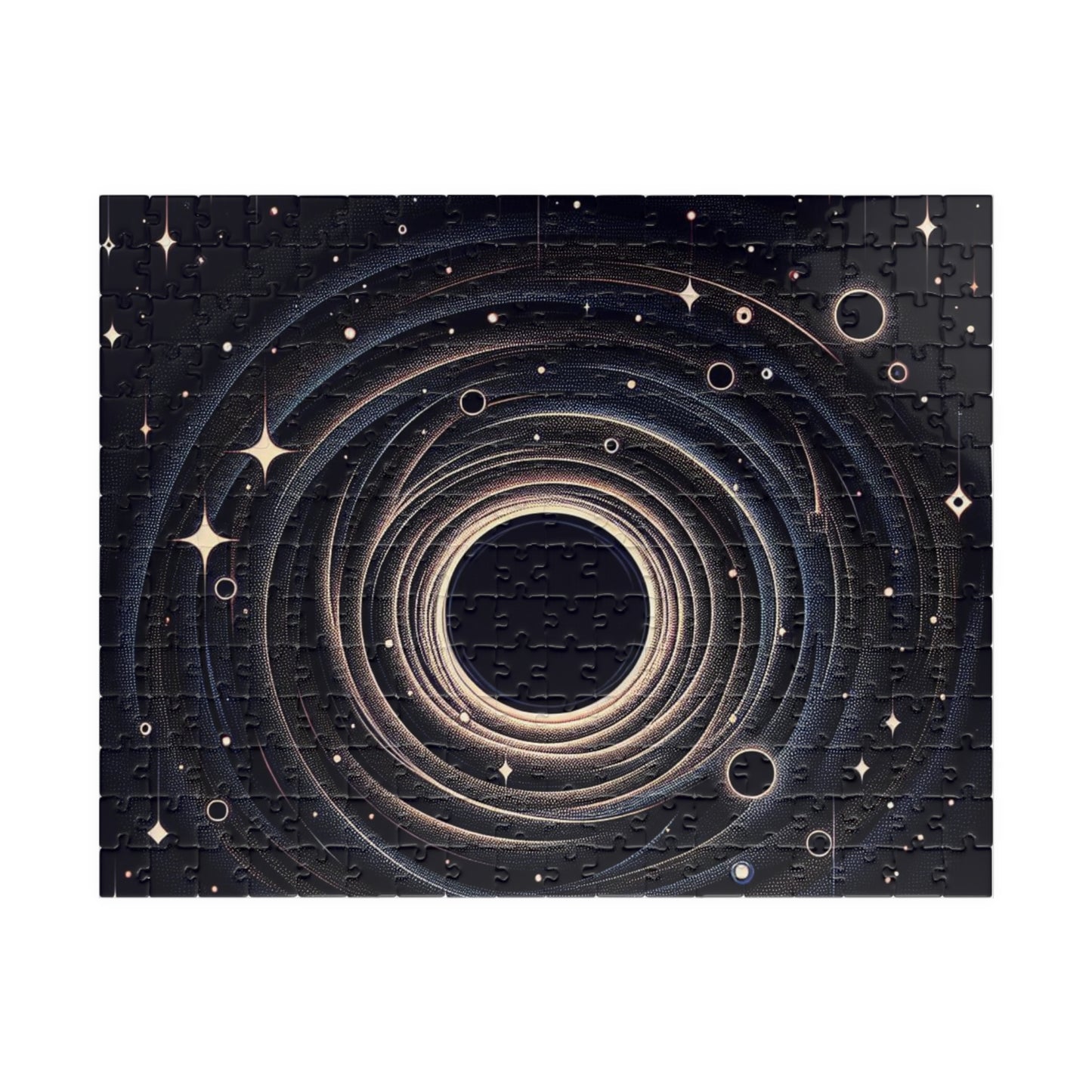 Puzzle, Space Black Hole Jigsaw, NASA Enthusiast Gift, Astronomy Lover Game, Detailed Minimalist Design, 110 252 520 1014-Piece