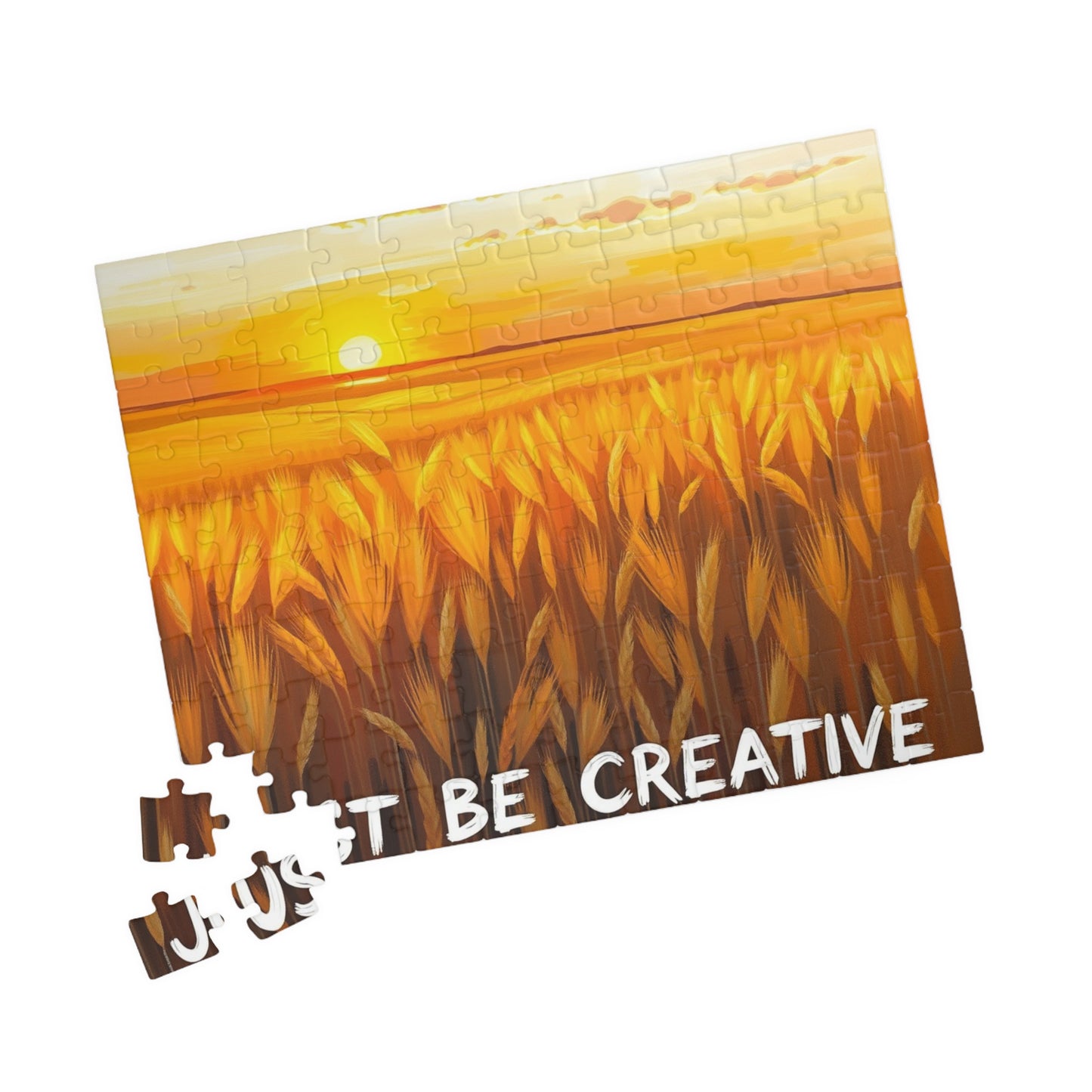 Puzzle, Surreal Impressionist Field of Wheat Jigsaw, 110 252 520 1014 Piece Game, Artistic Mind Teaser, Mental Challenge Activity,