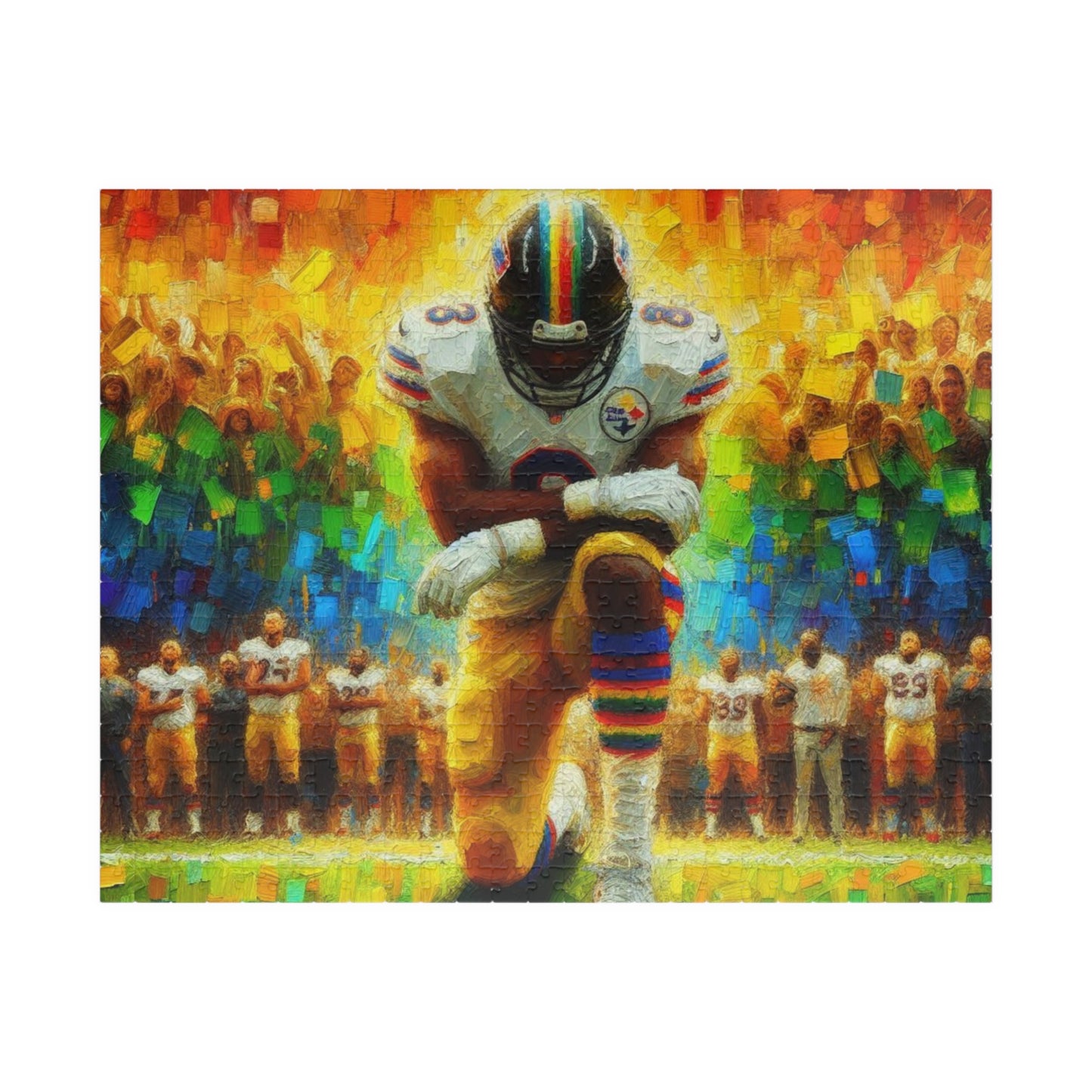 Puzzle, Black Lives Matter Van-Gogh inspired Impressionist Style Football  Puzzle