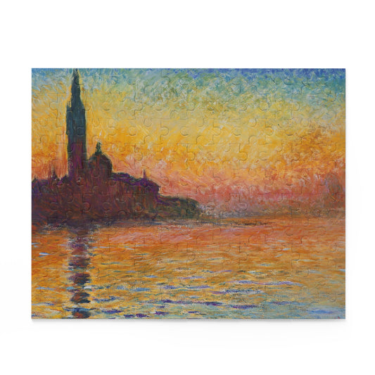 Puzzle, Monet San Giorgio Maggiore at Dusk Jigsaw, Art Puzzle, Landscape Puzzle, Relaxing Activity, Gift for Art Lovers