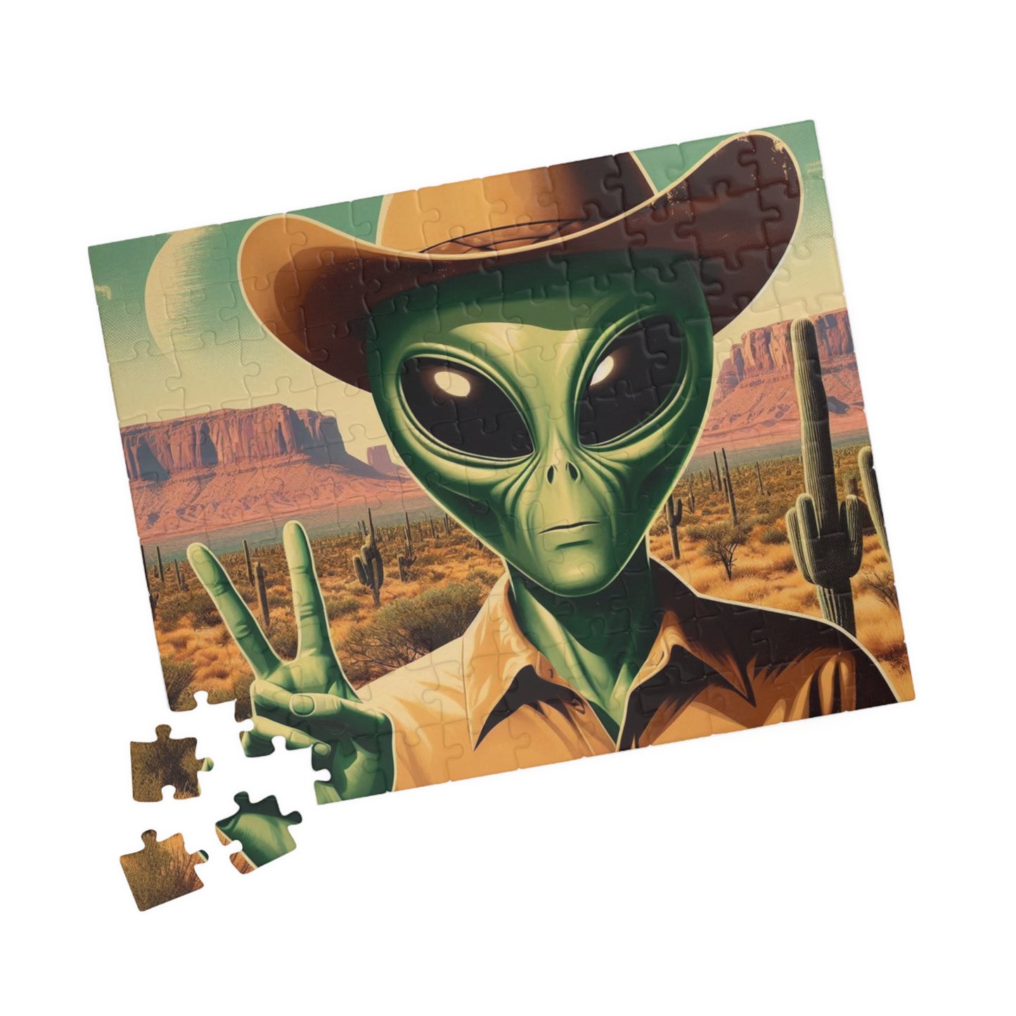 Cryptic Alien Puzzle Jigsaw - Unique Brain Teaser, Made to Order, 110-1014 Pieces, Fun Game Night Activity, Educational Toy