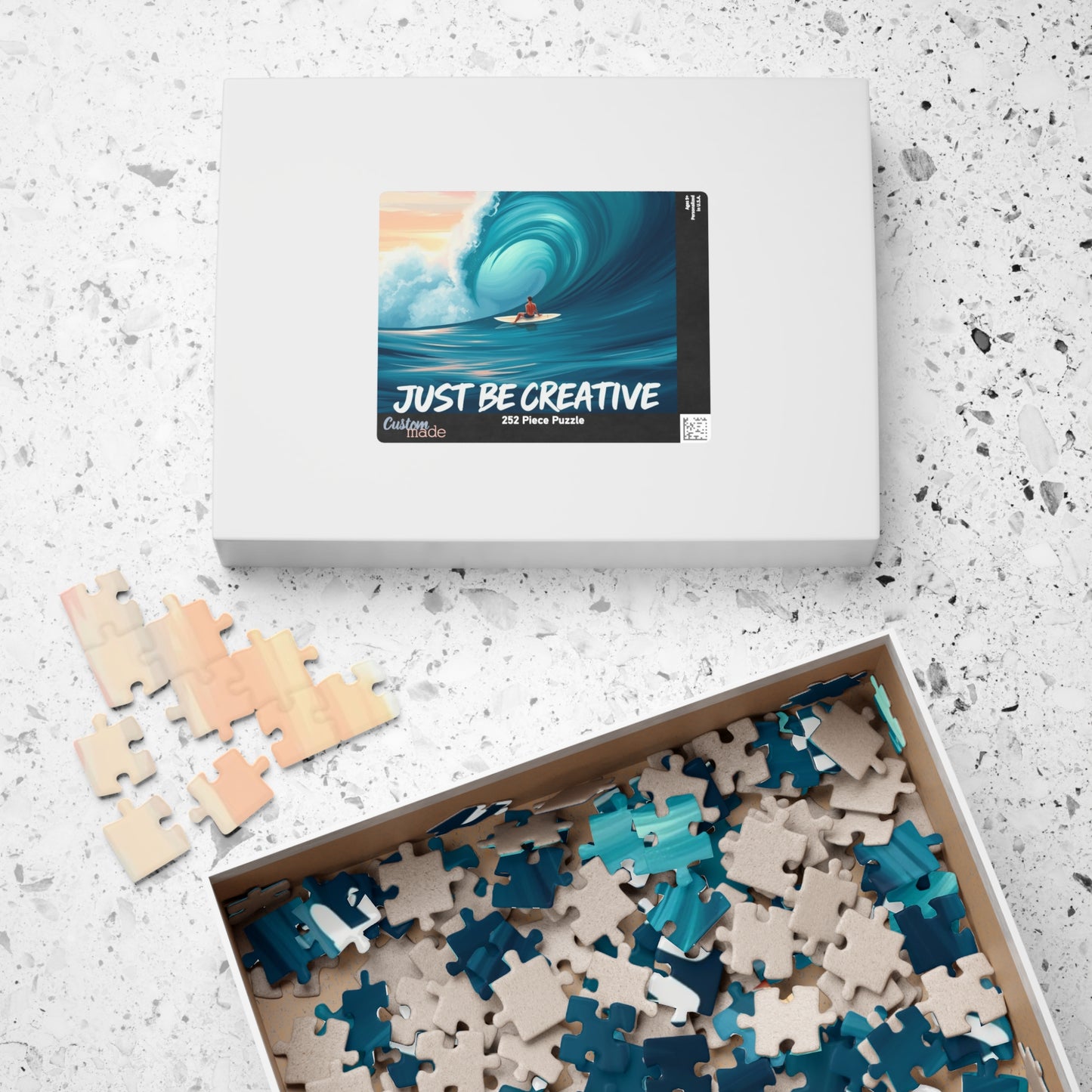 Jigsaw Puzzle, Surfing Van Gogh Inspired Brain Teaser Toy, 110-1014 Pieces, Surreal Impressionist Game