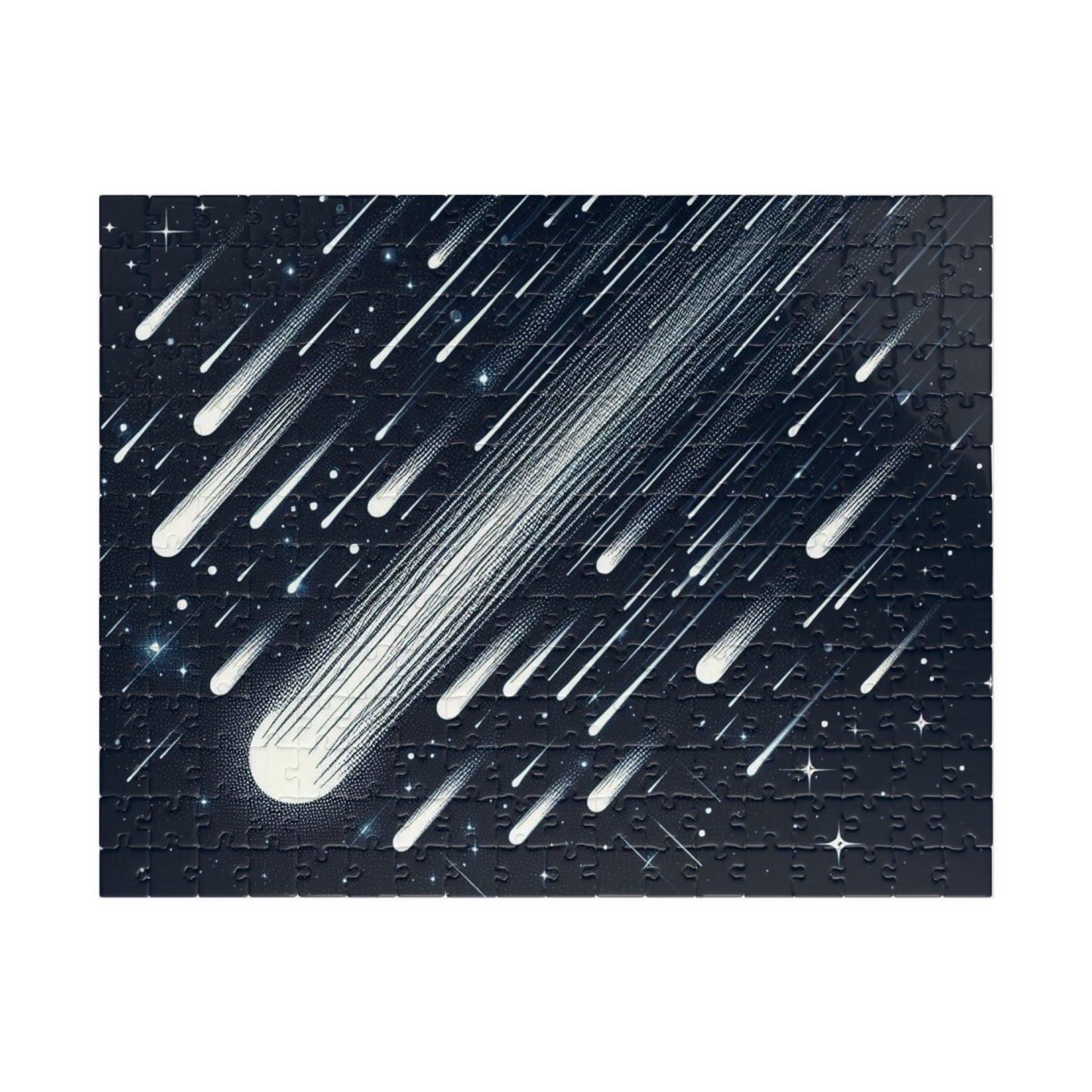 Puzzle, intricate minimalist meteor shower design, Jigsaw Game, Mind Boggler, Relaxing Hobby, Brain Teaser, Gift for Puzzle Lovers, Home