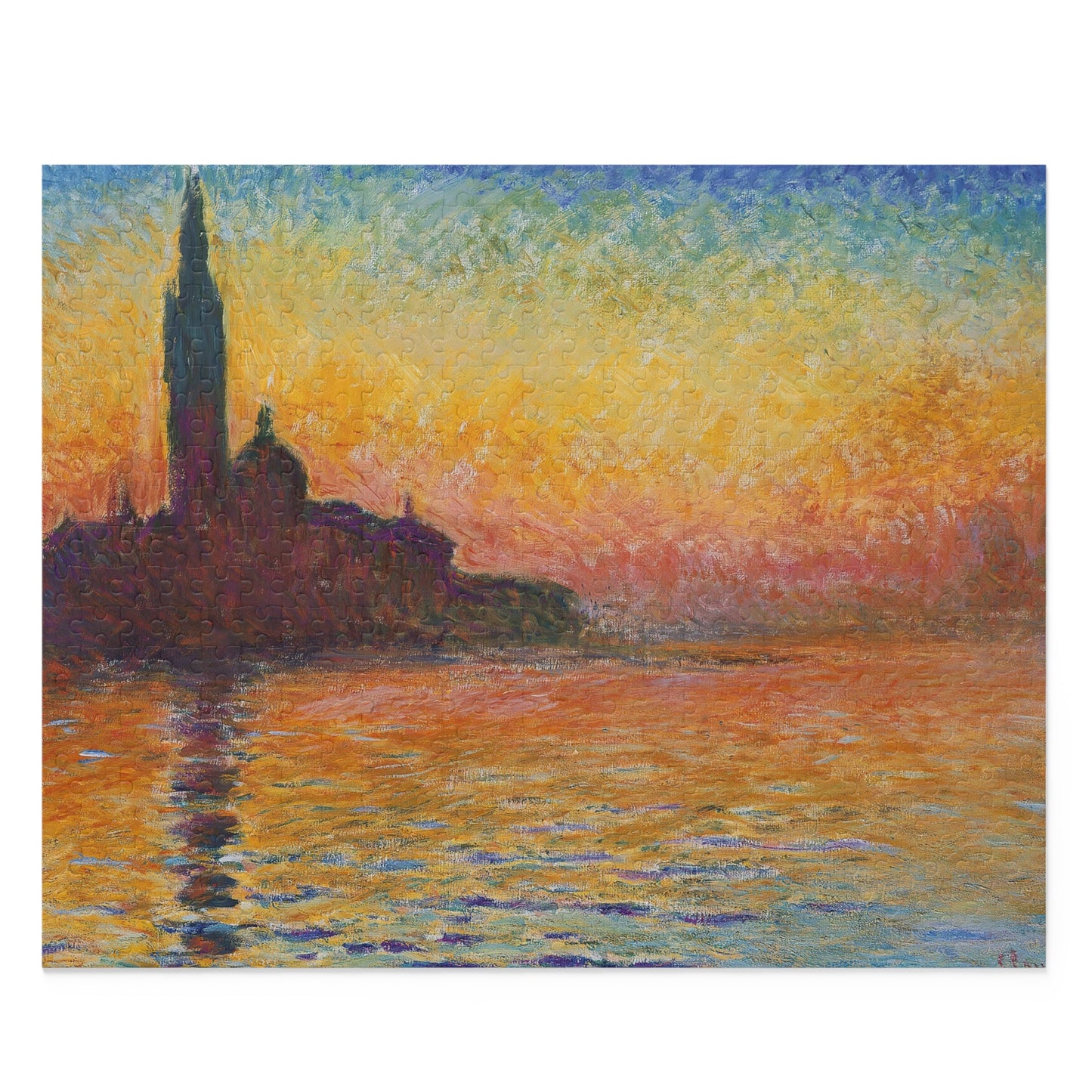 Puzzle, Monet San Giorgio Maggiore at Dusk Jigsaw, Art Puzzle, Landscape Puzzle, Relaxing Activity, Gift for Art Lovers