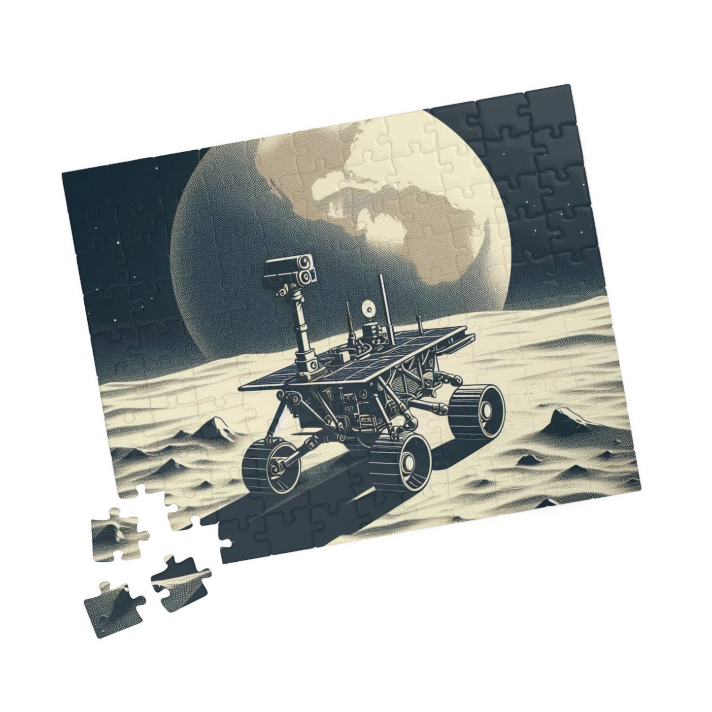 Puzzle, Moon Rover, Great Gift for Science Lovers, Outerspace Jigsaw, NASA, Original Design, Made-to-Order Puzzle